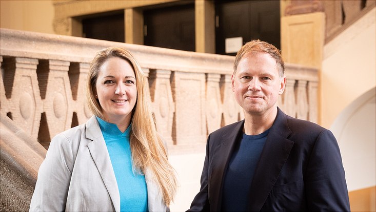 Präsident Hauke Heekeren und CSO Laura Marie Edinger-Schons