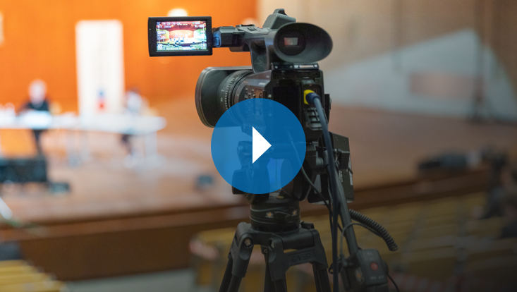 Kamera filmt Veranstaltung