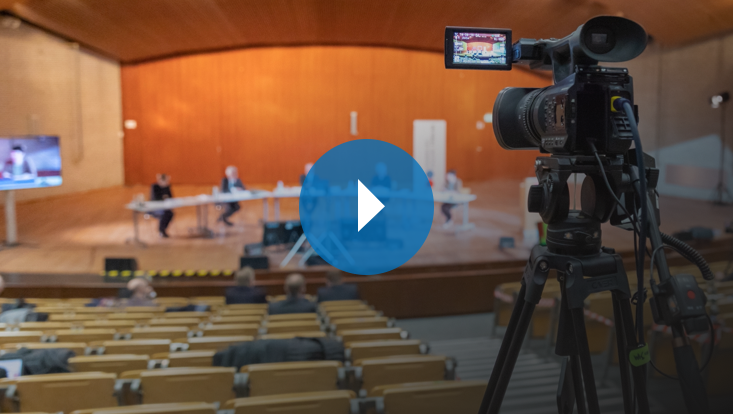 Kamera filmt Veranstaltung