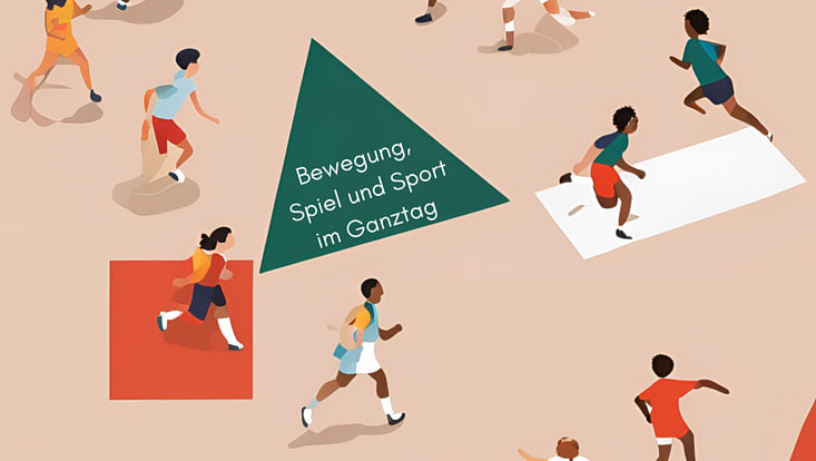 Illustration von verschiedenen Personen bei sportlicher Betätigung.