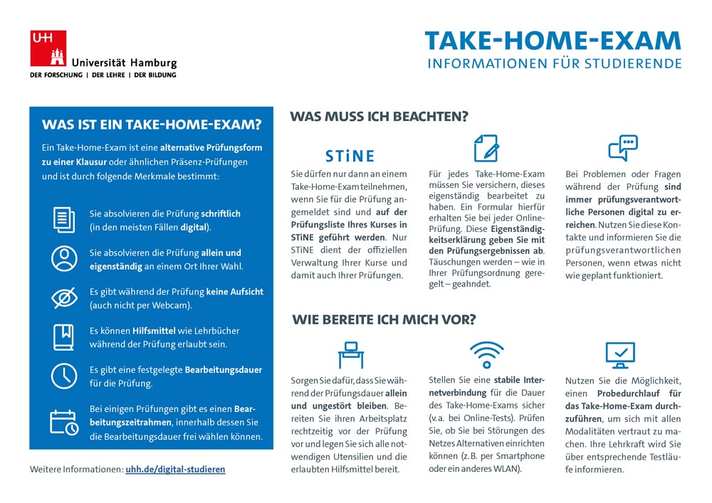 Preview of the Take-Home Exams flyer